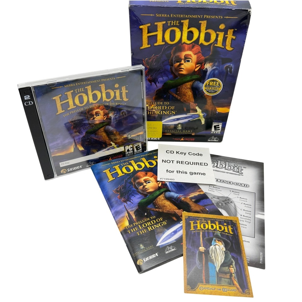 The Hobbit PC Game 2003 Sierra Entertainment Big Box CD-ROM Lord of the Rings